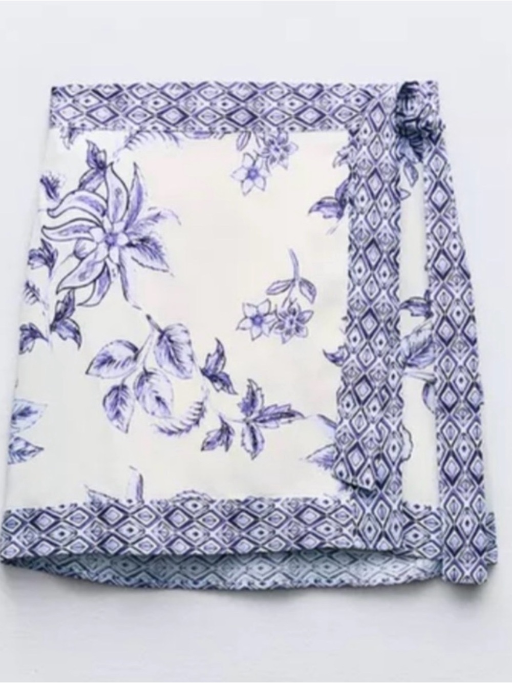 Zara Grecian Print Wrap Skirt